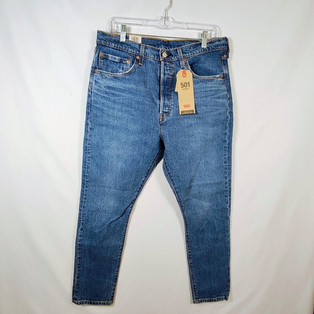 Levi's Women's‎ 501 Skinny High Rise 32x28 Button Fly Jeans NWT